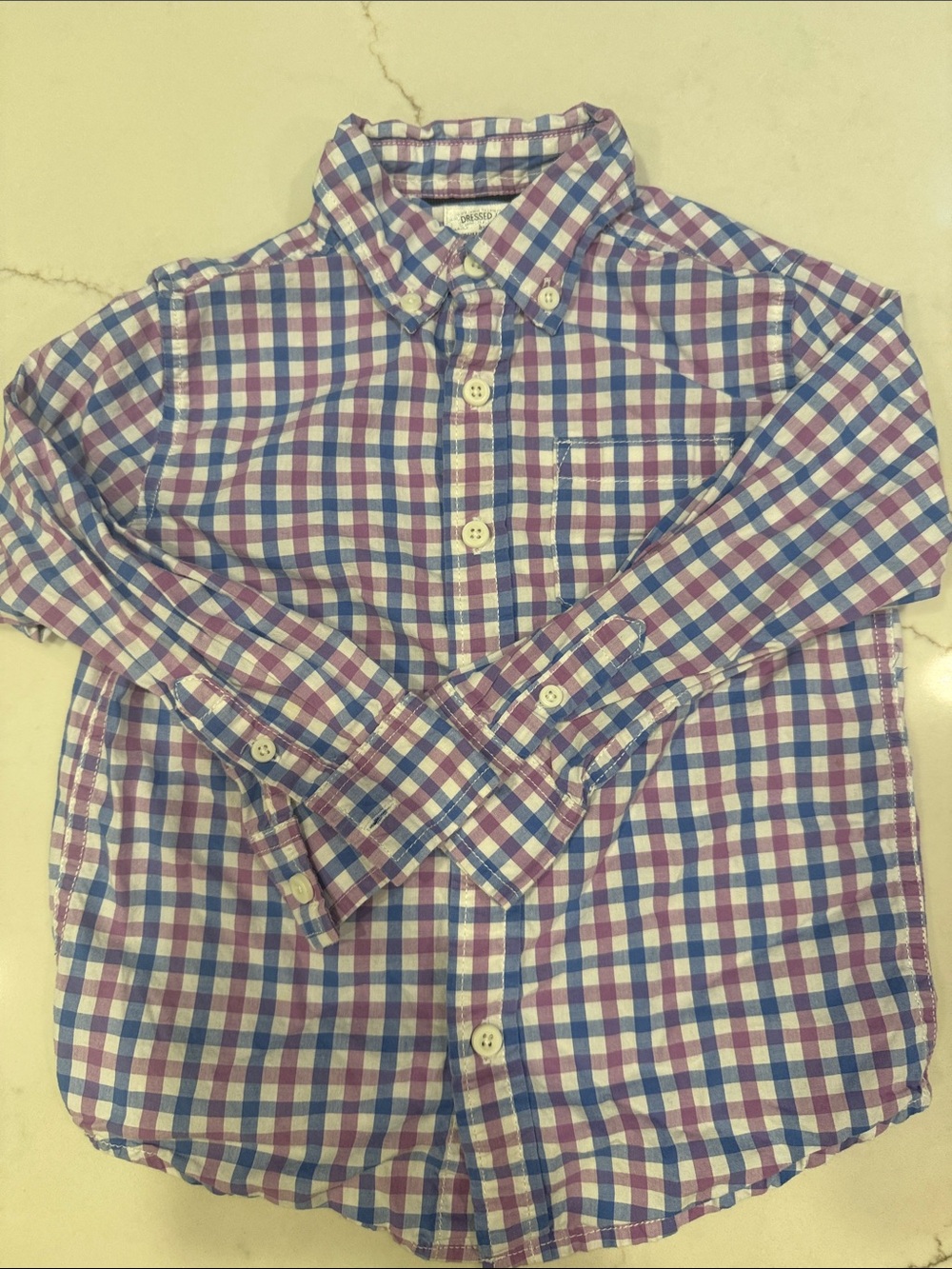 Gymboree Purple & Blue Plaid Button-Down Shirt
